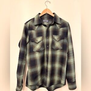 Iron Heart 9oz Selvedge Ombre Check Western Ihsh-348 green

Large